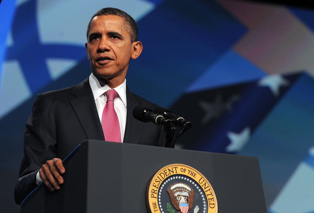 US President Barack Obama speaks during