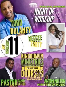 Todd Dulaney Concert Flyer May 11 2016