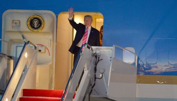 President Donald Trump at the West Palm Beach International Airport