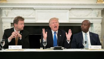 U.S. President Donald Trump Hosts Members of the U.S. Congress at the White House