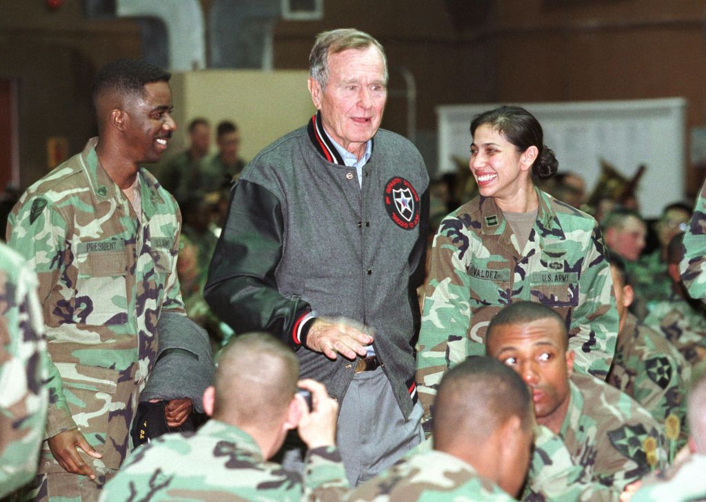Former President Bush Attends USO Event